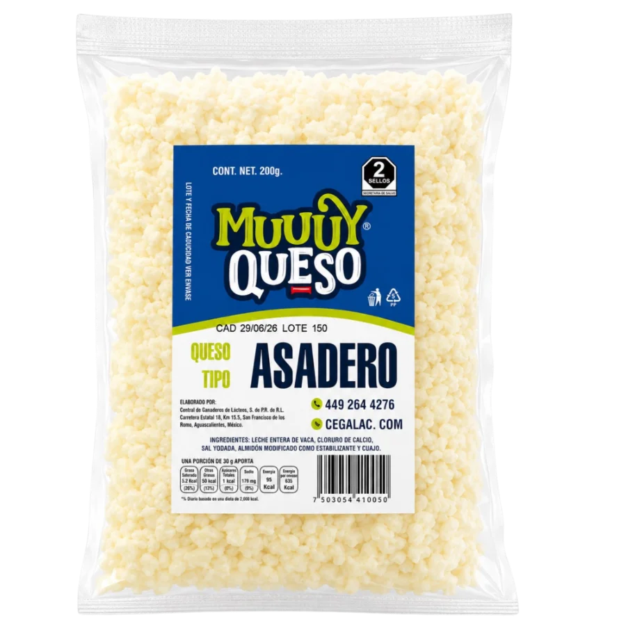 Queso tipo Asadero rallado 200 g