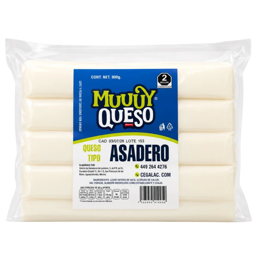 Queso tipo Asadero en tira 900 g