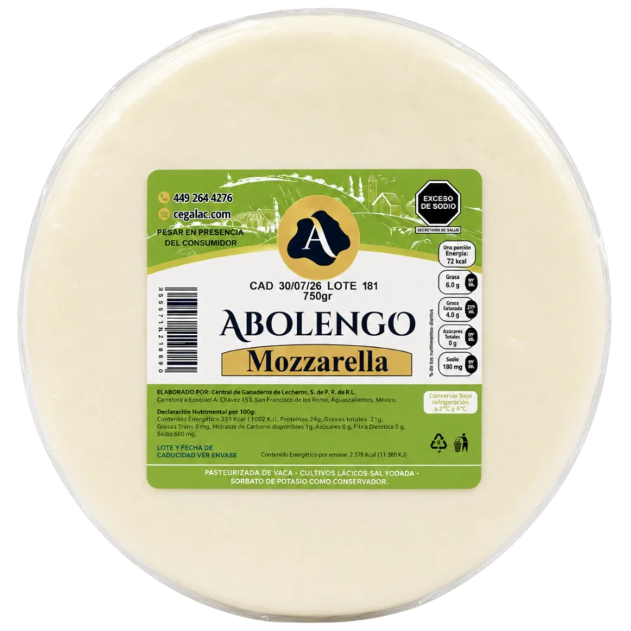 Queso mozzarella 450 g